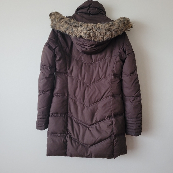 ESPRIT Down Filled Quilted Brown Winter Coat Size 0 - Picture 3 of 7